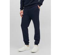 Sweathose JACK & JONES "JPSTGORDON mit Kordelzug und Komfortbund", Herren, Gr. XS, N-Gr, blau (navy blazer), angeraute Sweatware, Obermaterial: 61% Polyester, 39% Baumwolle, unifarben, normal knöchell