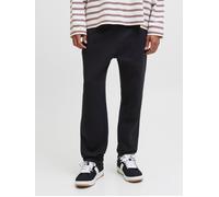 Sweathose JACK & JONES "JPSTKANE BRADLEY UNCUFFED SWT PANTS NOOS", Herren, Gr. XXL, N-Gr, schwarz, angeraute Sweatware, Obermaterial: 65% Polyester, 35% Baumwolle, unifarben, relaxed fit lang, Hosen S