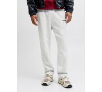 Sweathose JACK & JONES "JPSTKANE NORREBRO SWEAT PANTS NOOS", Herren, Gr. XXL, N-Gr, grau (weiß melange), Web, Obermaterial: 89% Baumwolle, 11% Polyester, meliert, relaxed fit knöchellang, Hosen Sweath