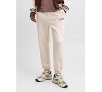 Sweathose JACK & JONES "JPSTKANE SOHO SWEAT PANTS NOOS", Herren, Gr. L, N-Gr, moonbeam, angeraute Sweatware, Obermaterial: 80% Baumwolle, 20% Polyester, unifarben, normal knöchellang, Hosen Sweathose,