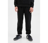Sweathose JACK & JONES JUNIOR "JPSTKANE SOHO SWEAT PANTS NOOS JNR", Jungen, Gr. 140, N-Gr, schwarz, angeraute Sweatware, Obermaterial: 80% Baumwolle, 20% Polyester, bedruckt, relaxed fit knöchellang, 
