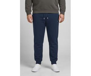 Sweathose "JPSTGORDON COLLEGE SWEAT PANTS PLS", Herren, Gr. 48 (7XL), N-Gr, navy blazer, angeraute Sweatware, Obermaterial: 80% Baumwolle, 20% Polyester, JACK & JONES PLUSSIZE, unifarben, relaxed fit 