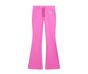 Sweathose JUICY COUTURE "APOLLO DIAMANTE JERSEY LOW RISE PANT. Damen", Damen, Gr. L, EURO-Größen, super pink, Jersey, 40% Baumwolle, 40% Modal, 20% Polyester, slim fit, Hosen Sweathose, Trainingshose