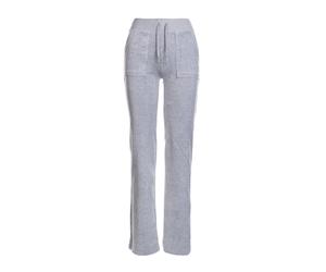 Sweathose JUICY COUTURE "DEL RAY Damen", Damen, Gr. S, EURO-Größen, grau (silber marl), 95% Baumwolle, 5% Elasthan, normal, Hosen Sweathose, Trainingshose Damen, Sweathose, Velour, Jogginghose mit Gli