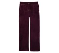 Sweathose JUICY COUTURE "DEL RAY. Damen", Damen, Gr. XS, EURO-Größen, winetasting, 95% Polyester, 5% Elasthan, slim fit, Hosen Sweathose, Trainingshose Damen, Sweathose, Velour, Jogginghose mit Glitze