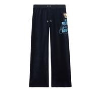 Sweathose JUICY COUTURE "HER MAJESTY CAISA TRACKPANT. Damen", Kinder, Gr. M, EURO-Größen, night sky, 46% Baumwolle, 32% Viskose, 22% Polyester, slim fit, Hosen Sweathose, Trainingshose Damen, Sweathos