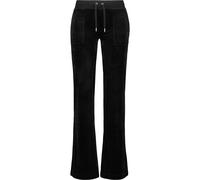 Sweathose JUICY COUTURE "LAYLA LOW RISE POCKETED FLARE PANT Damen", Kinder, Gr. XS, EURO-Größen, schwarz, 95% POLYESTER 5% ELASTAN, figurbetont, Hosen Sweathose, Trainingshose Damen, Sweathose, Velour