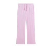 Sweathose JUICY COUTURE "TINA COL OUT TRACKPANT Damen", Damen, Gr. S, EURO-Größen, rosa (cherry blossom), Samt, 95% Polyester, 5% Elasthan, slim fit, Hosen Sweathose, Trainingshose Damen, Sweathose, V