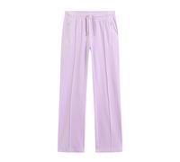 Sweathose JUICY COUTURE "TINA TRACK PANTS WITH DIAMANTE BRANDING_ Damen", Damen, Gr. S, EURO-Größen, lila (pastel lila), 95% POLYESTER, 5% ELASTAN, slim fit, Hosen Sweathose, Trainingshose Damen, Swea