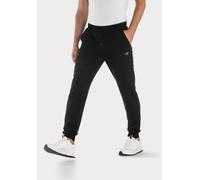 Sweathose KANGAROOS, Herren, Gr. 48/50 (M), N-Gr, schwarz, Sweatware, Obermaterial: 60% Baumwolle, 40% Polyester, unifarben, Basic, bequem lang, Hosen Sweathose, Jogginghose mit kleiner Logostickerei