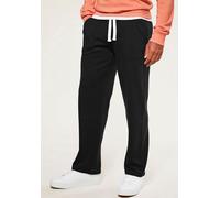 Sweathose KANGAROOS, Herren, Gr. XL (56/58), N-Gr, schwarz, angeraute Sweatware, Obermaterial: 60% Baumwolle, 40% Polyester, unifarben, bequem lang, Hosen Sweathose, seitliche Taschen, kontrast Bänder