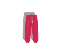 Sweathose MINYMO "Sweathose MIGirls 2 Pack", Mädchen, Gr. 140, N-Gr, pink (beetroot lila), Obermaterial: 60% Baumwolle CO. 40% Polyester PES., Hosen Sweathose (32574151-140) beetroot lila