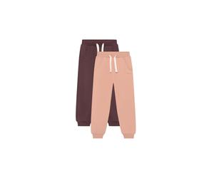 Sweathose MINYMO "Sweathose MIGirls 2 Pack", Mädchen, Gr. 146, N-Gr, rosa (misty rose), Obermaterial: 60% Baumwolle CO. 40% Polyester PES., Hosen Sweathose (82050566-146) misty rose
