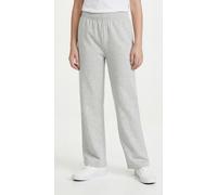 Sweathose NAME IT "NKFMILLE für Mädchen mit geradem Bein und elastischem Bund", Mädchen, Gr. 146, N-Gr, grau (light grau melange), Sweatware, Obermaterial: 80% Baumwolle, 20% Polyester, unifarben, str