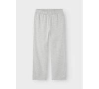 Sweathose NAME IT "NKFMILLE für Mädchen mit geradem Bein und elastischem Bund", Mädchen, Gr. 152, N-Gr, grau (light grau melange), Sweatware, Obermaterial: 80% Baumwolle, 20% Polyester, unifarben, str