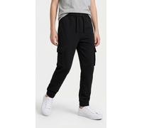 Sweathose NAME IT "NKMOLLIE CARGO PANT BRU NOOS", Jungen, Gr. 134, N-Gr, schwarz, Sweatware, Obermaterial: 60% Baumwolle, 40% Polyester, unifarben, casual, loose fit, Hosen (63796101-134) schwarz