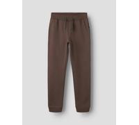 Sweathose NAME IT "NKMSWEAT - Jogger mit verstellbarem Bund und Rippbündchen", Jungen, Gr. 140, N-Gr, braun (french roast), angeraute Sweatware, Obermaterial: 80% Baumwolle, 20% Polyester, unifarben,