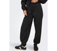 Sweathose ONLY "ONLBEST CUFF PANT SWT NOOS", Damen, Gr. M (38), N-Gr, schwarz, Sweatware, Obermaterial: 65% Polyester, 35% Baumwolle, unifarben, relaxed fit knöchellang, Hosen Sweathose (70887248-M) s