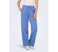 Sweathose ONLY "ONLBEST STRAIGHT PANT SWT NOOS", Damen, Gr. M (38), N-Gr, blau (ultramarine), Sweatware, Obermaterial: 65% Polyester, 35% Baumwolle, unifarben, lang, Hosen Sweathose (66914741-M)