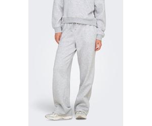 Sweathose ONLY "ONLBEST STRAIGHT PANT SWT NOOS", Damen, Gr. XS (34), N-Gr, grau (light grau melange), Sweatware, Obermaterial: 65% Polyester, 35% Baumwolle, unifarben, lang, Hosen Sweathose (46222345-