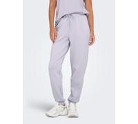 Sweathose ONLY PLAY "ONPLOUNGE HW SWEAT PNT - NOOS", Damen, Gr. L (40), N-Gr, beige (evening haze), Sweatware, Obermaterial: 80% Polyester, 15% Viskose, 5% Elasthan, unifarben, regular fit knöchellang