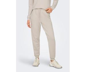 Sweathose ONLY PLAY "ONPLOUNGE HW SWEAT PNT - NOOS", Damen, Gr. L (40), N-Gr, grau (pumice stone), Sweatware, Obermaterial: 80% Polyester, 15% Viskose, 5% Elasthan, unifarben, regular fit knöchellang,