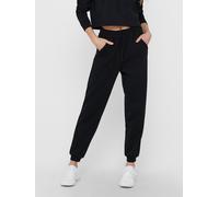 Sweathose ONLY PLAY "ONPLOUNGE HW SWEAT PNT - NOOS", Damen, Gr. L (40), N-Gr, schwarz, Sweatware, Obermaterial: 80% Polyester, 15% Viskose, 5% Elasthan, unifarben, regular fit knöchellang, Hosen Sweat