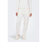 Sweathose ONLY PLAY "ONPLOUNGE HW SWEAT PNT - NOOS", Damen, Gr. L (40), N-Gr, weiß (cloud dancer), Sweatware, Obermaterial: 80% Polyester, 15% Viskose, 5% Elasthan, unifarben, regular fit knöchellang,