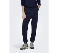 Sweathose ONLY PLAY "ONPLOUNGE HW SWEAT PNT - NOOS", Damen, Gr. S (36), N-Gr, blau (maritime blau), Sweatware, Obermaterial: 80% Polyester, 15% Viskose, 5% Elasthan, unifarben, regular fit knöchellang