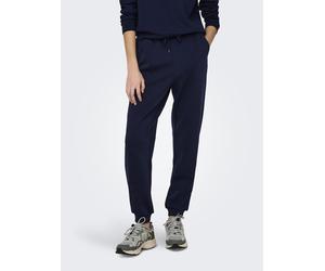 Sweathose ONLY PLAY "ONPLOUNGE HW SWEAT PNT - NOOS", Damen, Gr. S (36), N-Gr, blau (maritime blau), Sweatware, Obermaterial: 80% Polyester, 15% Viskose, 5% Elasthan, unifarben, regular fit knöchellang