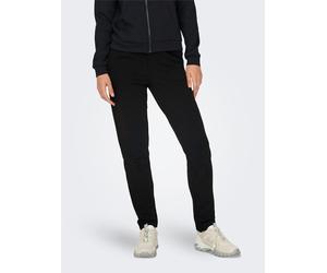 Sweathose ONLY PLAY "ONPMELINA MW SLIM SWT PNT NOOS", Damen, Gr. XL (42), N-Gr, schwarz, Sweatware, Obermaterial: 50% Baumwolle, 50% Polyester, unifarben, knöchellang, Hosen Sweathose, Topseller (4310