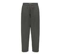 Sweathose ONLY & SONS "ONSCERES WIDE PANT NOOS", Herren, Gr. L, N-Gr, beluga, angeraute Sweatware, Obermaterial: 57% Baumwolle, 43% Polyester, unifarben, regular fit lang, Hosen Sweathose, Baumwollmis