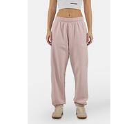 Sweathose PEGADOR "Villa High Waisted Sweat Pants", Damen, Gr. S, N-Gr, washed powder pink weiß, Sweatware, Obermaterial: 80% Baumwolle, 20% Polyester, unifarben, regular fit lang, Hosen Sweathose, Ba