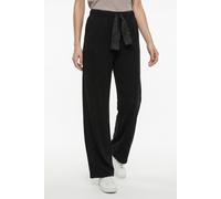Sweathose PIECES "PCCHILLI WIDE GLITTER SWEAT PANT NOOS BC", Damen, Gr. XXL (44), N-Gr, schwarz detail:wide lurex, Sweatware, Obermaterial: 50% Baumwolle, 50% Polyester, unifarben, lang, Hosen Sweatho