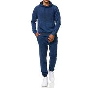 Sweathose RUSTY NEAL, Herren, Gr. S, EURO-Größen, blau (indigo), 100% Baumwolle, Hosen Sweathose, mit verwaschenem Muster (86281234-S) indigo