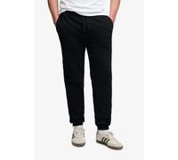 Sweathose SUPERDRY "ESSENTIAL COMPANY LOGO JOGGER", Herren, Gr. M, N-Gr, schwarz, angeraute Sweatware, Obermaterial: 60% Baumwolle, 40% Polyester, unifarben, relaxed fit lang, Hosen Sweathose, Baumwol