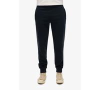 Sweathose SUPERDRY "ESSENTIAL LOGO JOGGERS HB", Herren, Gr. L, N-Gr, blau (eclipse navy), angeraute Sweatware, Obermaterial: 80% Baumwolle, 20% Polyester, meliert, relaxed fit knöchellang, Hosen Sweat