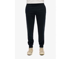 Sweathose SUPERDRY "ESSENTIAL LOGO JOGGERS HB", Herren, Gr. S, N-Gr, blau (eclipse navy), angeraute Sweatware, Obermaterial: 80% Baumwolle, 20% Polyester, meliert, relaxed fit knöchellang, Hosen Sweat