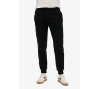 Sweathose SUPERDRY "ESSENTIAL LOGO JOGGERS HB", Herren, Gr. XL, N-Gr, schwarz, angeraute Sweatware, Obermaterial: 70% Baumwolle, 30% Polyester, meliert, relaxed fit knöchellang, Hosen Sweathose (10815
