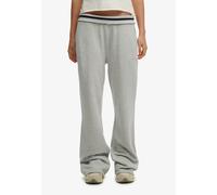 Sweathose SUPERDRY "ESSENTIAL LOGO LR FLARE JOGGER", Damen, Gr. S, N-Gr, grau (glacier grau marl), Jersey, Obermaterial: 60% Baumwolle, 40% Polyester, meliert, slim fit lang, Hosen Sweathose, Slim Fit