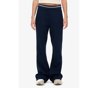 Sweathose SUPERDRY "ESSENTIAL LOGO LR FLARE JOGGER", Damen, Gr. S, N-Gr, richest navy, Jersey, Obermaterial: 100% Baumwolle, meliert, slim fit lang, Hosen Sweathose (22030936-S) richest navy
