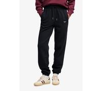 Sweathose SUPERDRY "SIGNATURE EMB CUFFED JOGGER", Damen, Gr. S, N-Gr, eclipse navy, Sweatware, Obermaterial: 60% Baumwolle, 40% Polyester, unifarben, lang, Hosen Sweathose, Baumwollmischung, relaxed f
