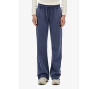 Sweathose SUPERDRY "SU-ATHLETIC PRINT FLARE JOGGER", Damen, Gr. S, N-Gr, blau (mariner navy), Sweatware, Obermaterial: 100% Baumwolle, unifarben, regular fit normal, Hosen Sweathose, aus Baumwollmisch