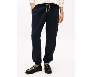 Sweathose TOMMY HILFIGER "ESSENTIAL FLEECE", Herren, Gr. L, N-Gr, blau (navy blau), Sweatware, Obermaterial: 60% Baumwolle, 40% Polyester, lang, Hosen Sweathose, elastischer Bund, nornale Passform (77