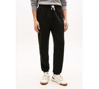 Sweathose TOMMY HILFIGER "ESSENTIAL FLEECE", Herren, Gr. XL, N-Gr, schwarz, Sweatware, Obermaterial: 60% Baumwolle, 40% Polyester, lang, Hosen Sweathose, elastischer Bund, nornale Passform (46097100-X
