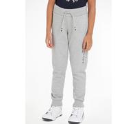 Sweathose TOMMY HILFIGER "ESSENTIAL SWEATPANT", Mädchen, Gr. 5 (110), N-Gr, grau (hellgrau meliert), Obermaterial: 100% Baumwolle, meliert, normal, Hosen, Kinder Kids Junior MiniMe,für Mädchen (265773