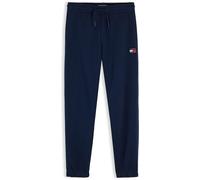 Sweathose TOMMY HILFIGER "FLAG HERITAGE SWEATPANT", Mädchen, Gr. 3 (98), N-Gr, schwarz night navy, Sweatware, Obermaterial: 100% Baumwolle, unifarben, regular fit lang, Hosen Sweathose, elastischer Bu