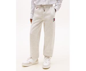 Sweathose TOMMY HILFIGER, Mädchen, Gr. 14 (164), N-Gr, light grau heather, Sweatware, Obermaterial: 100% Baumwolle, meliert, regular fit lang, Hosen Sweathose, Kinder bis 16 Jahre, gerade Beinform (44