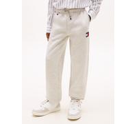 Sweathose TOMMY HILFIGER, Mädchen, Gr. 16 (176), N-Gr, light grau heather, Sweatware, Obermaterial: 100% Baumwolle, meliert, regular fit lang, Hosen Sweathose, Kinder bis 16 Jahre, gerade Beinform (44