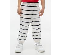 Sweathose TOMMY HILFIGER, Mädchen, Gr. 80, N-Gr, sanftes weiß, Sweatware, Obermaterial: 68% Baumwolle, 32% Polyester, unifarben, regular fit lang, Hosen Sweathose, Bund mit Kordelzug, Regular Fit, für